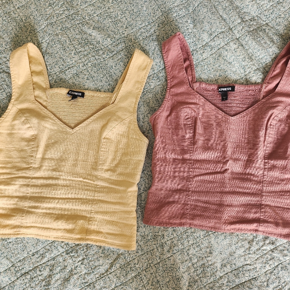 Linen Blend Tank Tops/ NOT FOR SALE